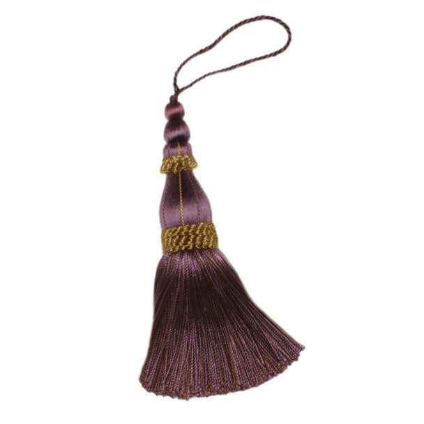 5.5" Normandy Key Tassel by Samuel & Sons in Raisin