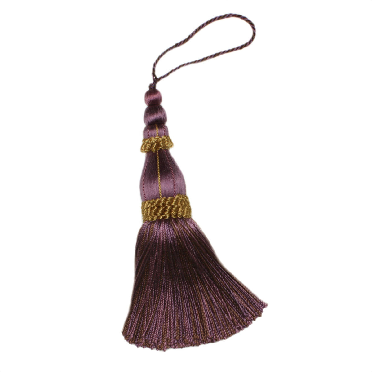5.5" Normandy Key Tassel by Samuel & Sons in Raisin
