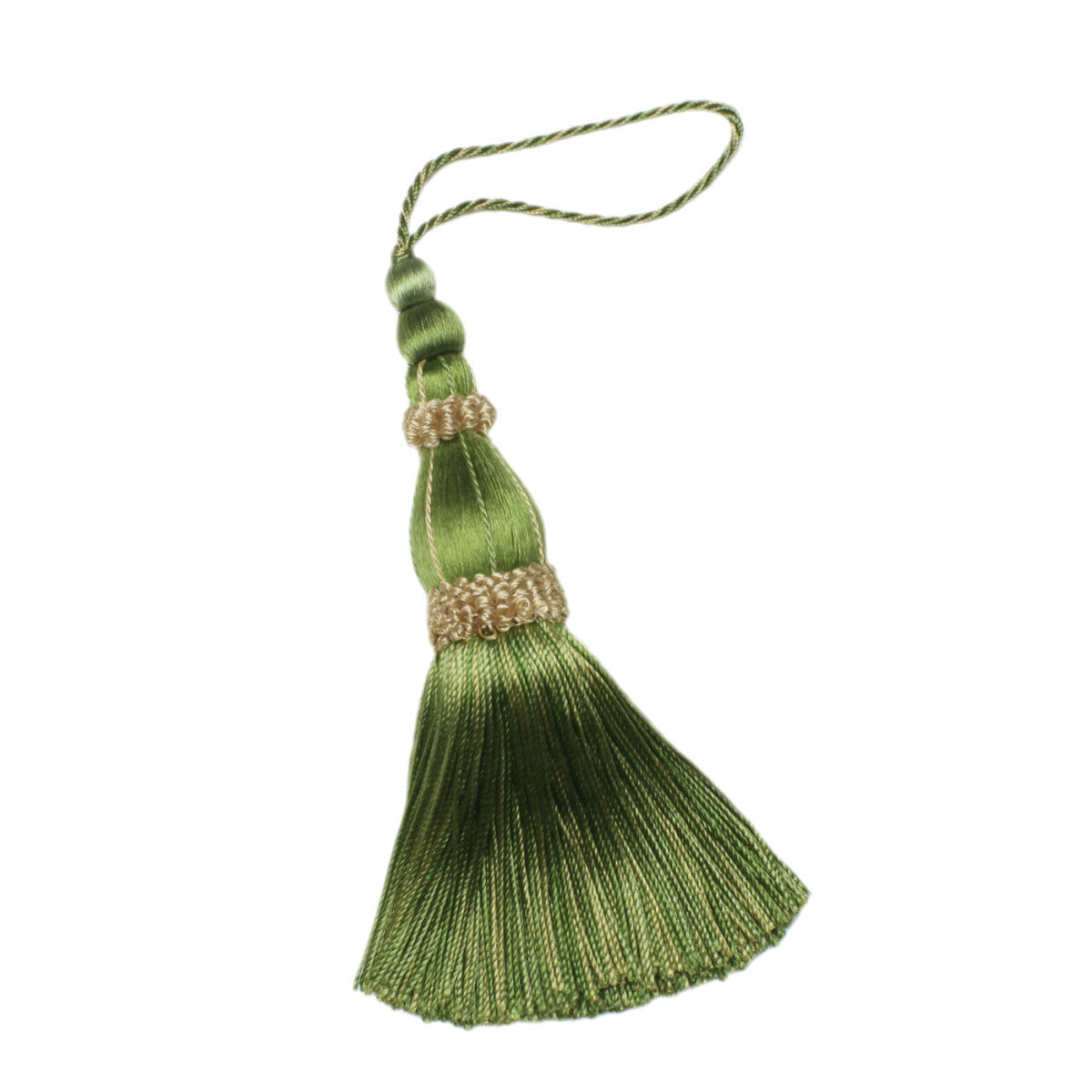 5.5" Normandy Key Tassel by Samuel & Sons in Endive