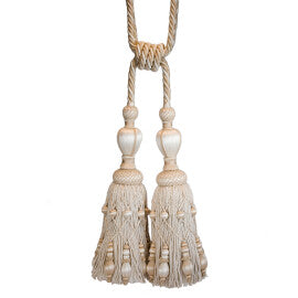 Normandy Double Tassel Tieback by Samuel & Sons in Ivory