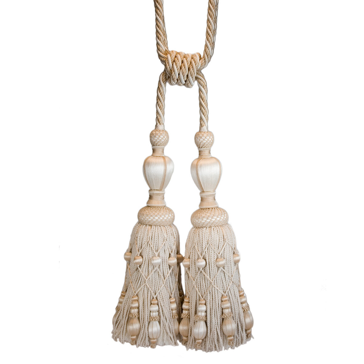 Normandy Double Tassel Tieback by Samuel & Sons in Ivory