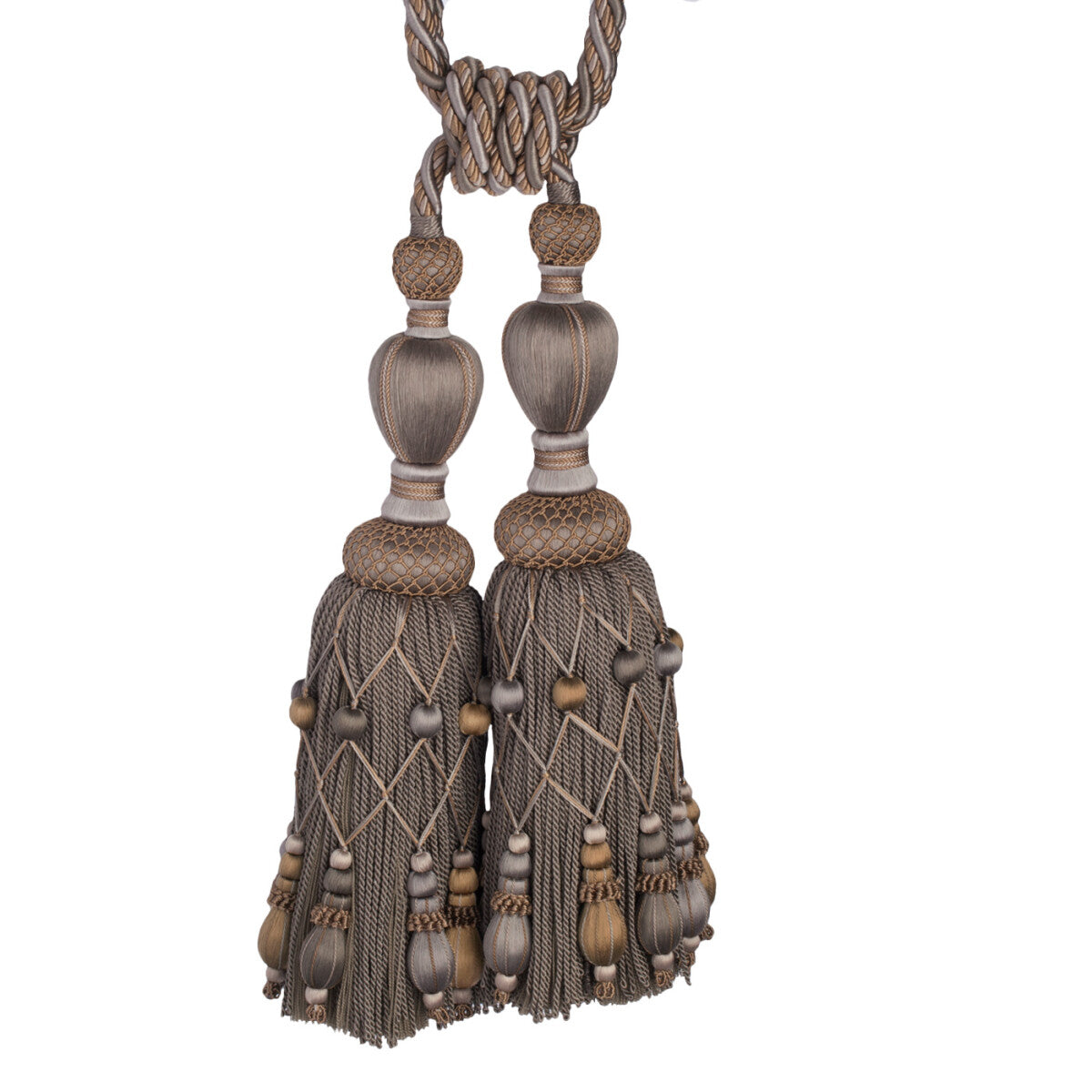 Normandy Double Tassel Tieback by Samuel & Sons in Gris