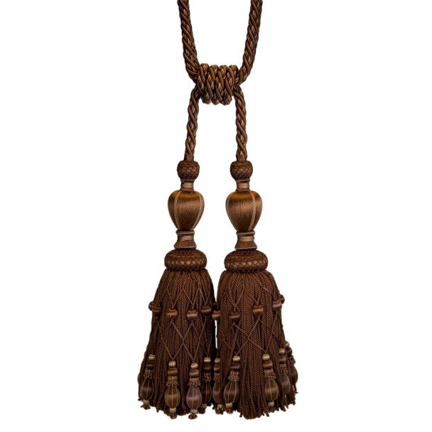 Normandy Double Tassel Tieback by Samuel & Sons in Cocoa