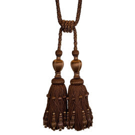 Normandy Double Tassel Tieback by Samuel & Sons in Cocoa