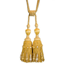 Normandy Double Tassel Tieback by Samuel & Sons in Chiffon