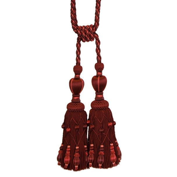 Normandy Double Tassel Tieback by Samuel & Sons in Rouge