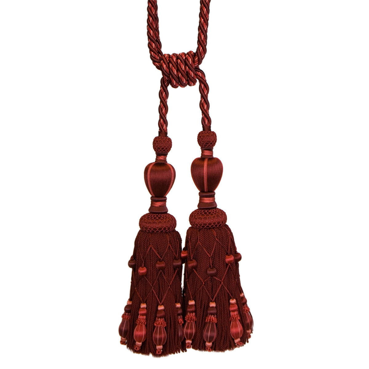 Normandy Double Tassel Tieback by Samuel & Sons in Rouge