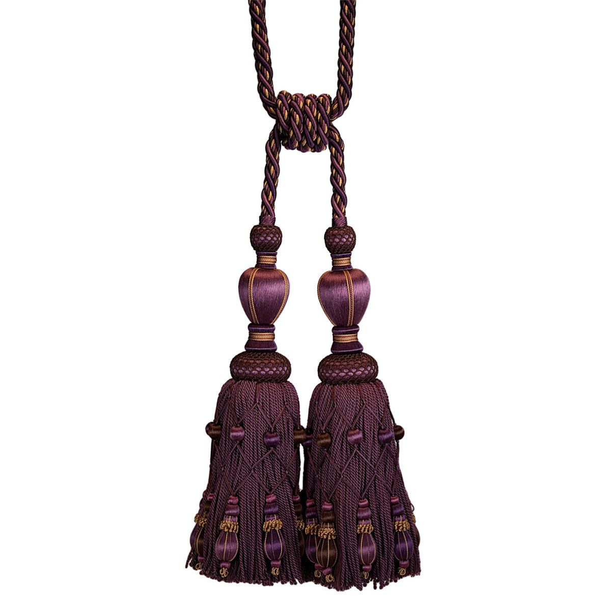 Normandy Double Tassel Tieback by Samuel & Sons in Raisin