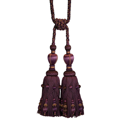 Normandy Double Tassel Tieback by Samuel & Sons in Raisin