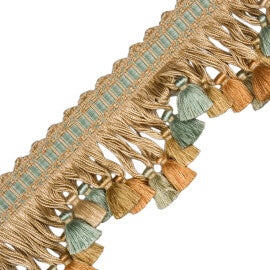 Avignon Silk Tassel Fringe Trim by Samuel & Sons in Autumn Sky