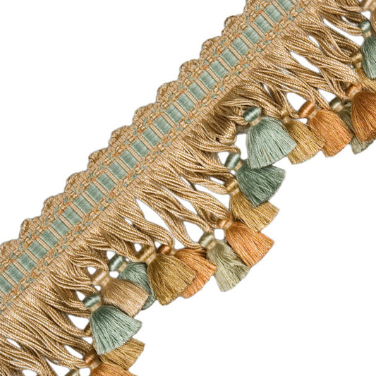 Avignon Silk Tassel Fringe Trim by Samuel & Sons in Autumn Sky