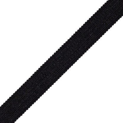5/8" French Grosgrain Ribbon Trim by Samuel & Sons in Black