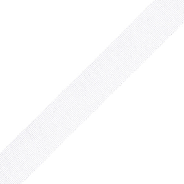 1" French Grosgrain Ribbon Trim by Samuel & Sons in White