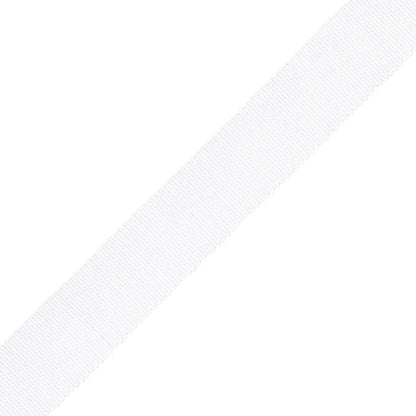 1" French Grosgrain Ribbon Trim by Samuel & Sons in White
