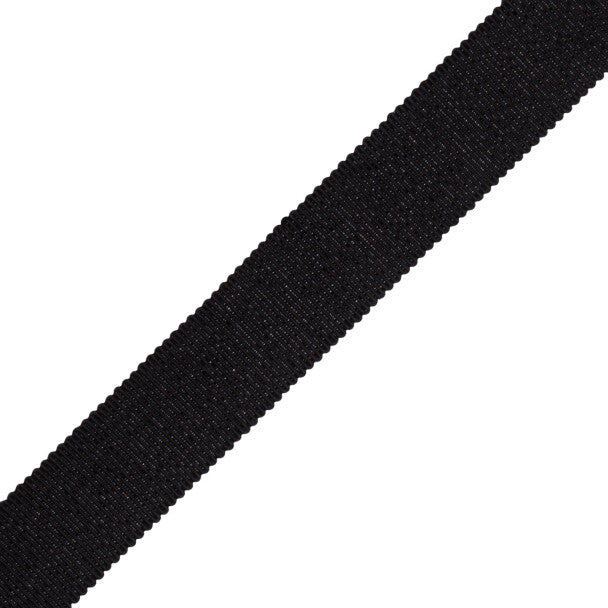 1" French Grosgrain Ribbon Trim by Samuel & Sons in Black