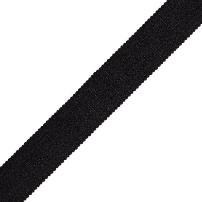 1" French Grosgrain Ribbon Trim by Samuel & Sons in Black