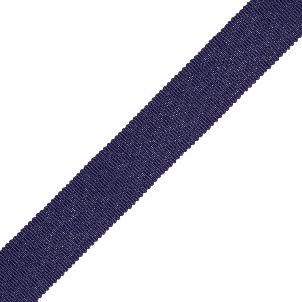 1" French Grosgrain Ribbon Trim by Samuel & Sons in Ink Blue