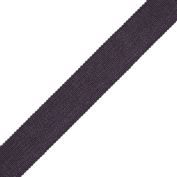 1" French Grosgrain Ribbon Trim by Samuel & Sons in Granite
