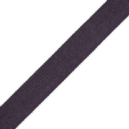 1" French Grosgrain Ribbon Trim by Samuel & Sons in Granite