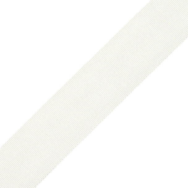 1.5" French Grosgrain Ribbon Trim by Samuel & Sons in Off White