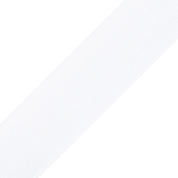 2" French Grosgrain Ribbon Trim by Samuel & Sons in White