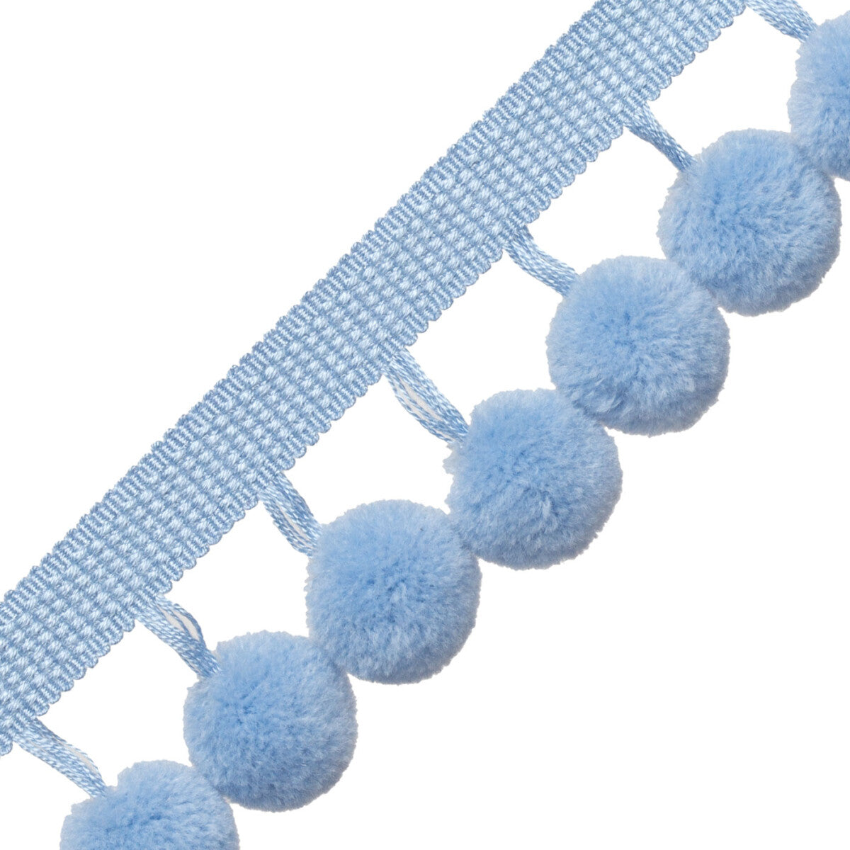 Dolce Pom Pom Fringe Trim by Samuel & Sons in Blue Frosting