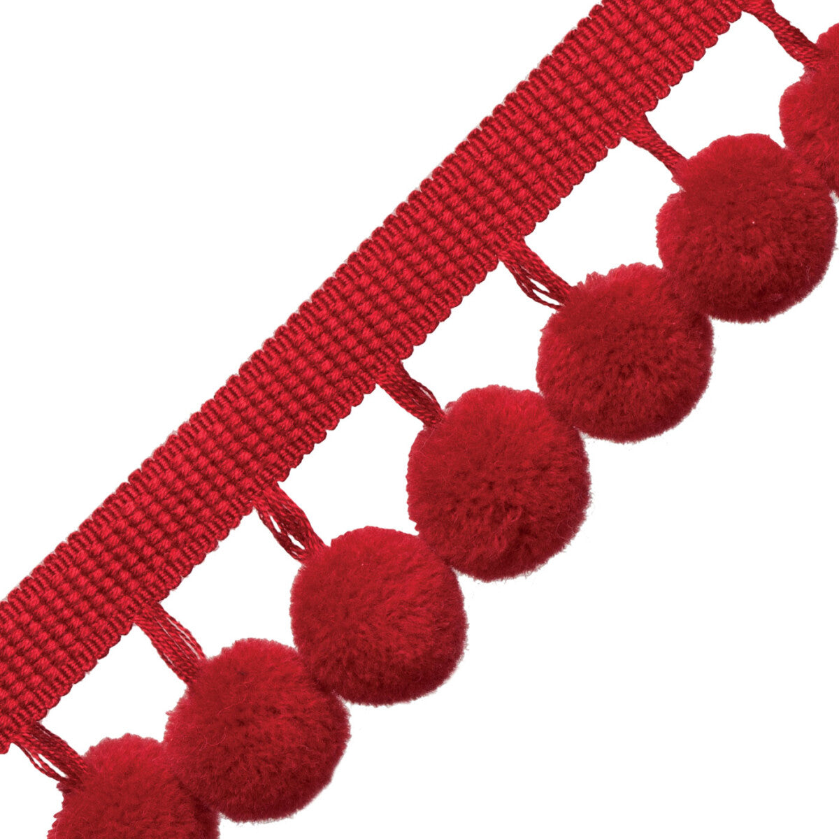 Dolce Pom Pom Fringe Trim by Samuel & Sons in Candy Apple