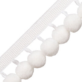 Dolce Pom Pom Fringe Trim by Samuel & Sons in Whipped Cream