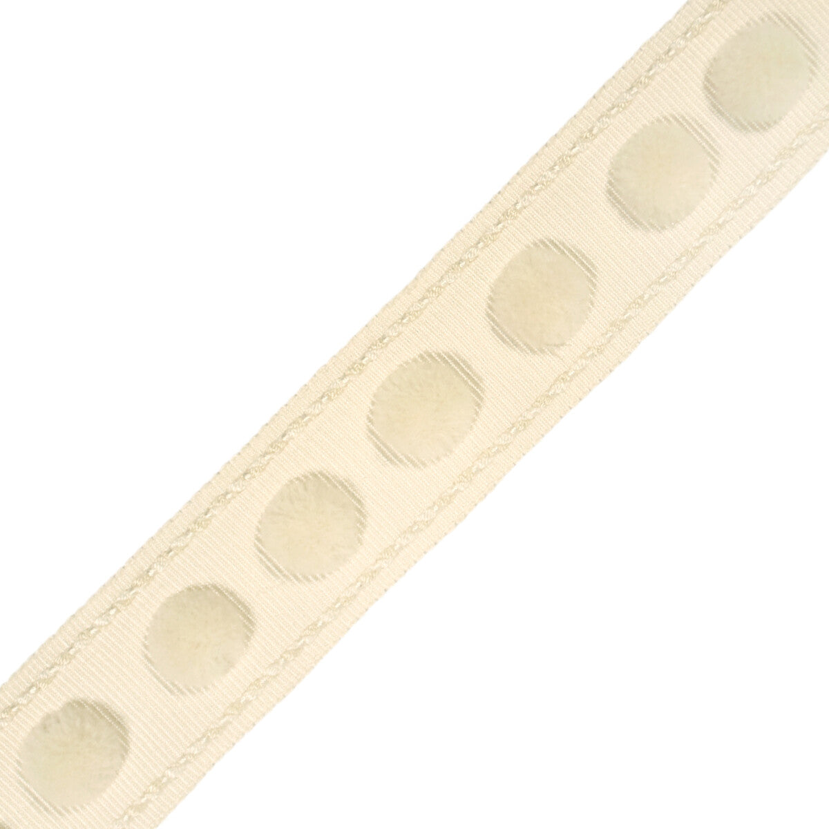 1.4" Dolce Pom Pom Border Trim by Samuel & Sons in Piña Colada