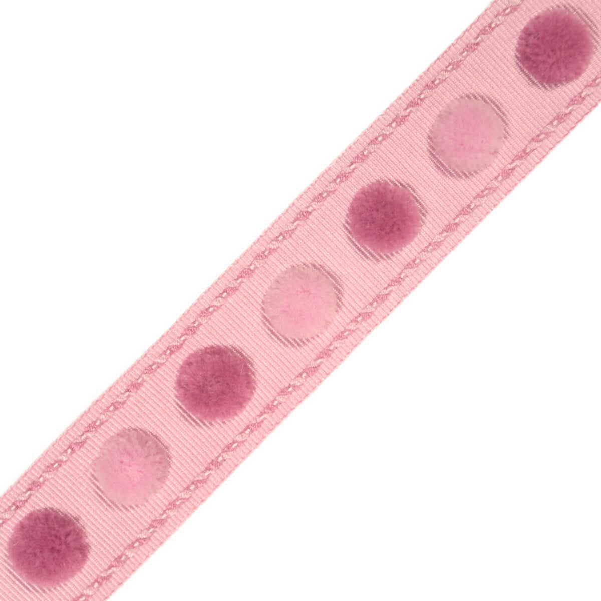 1.4" Dolce Pom Pom Border Trim by Samuel & Sons in Cotton Candy