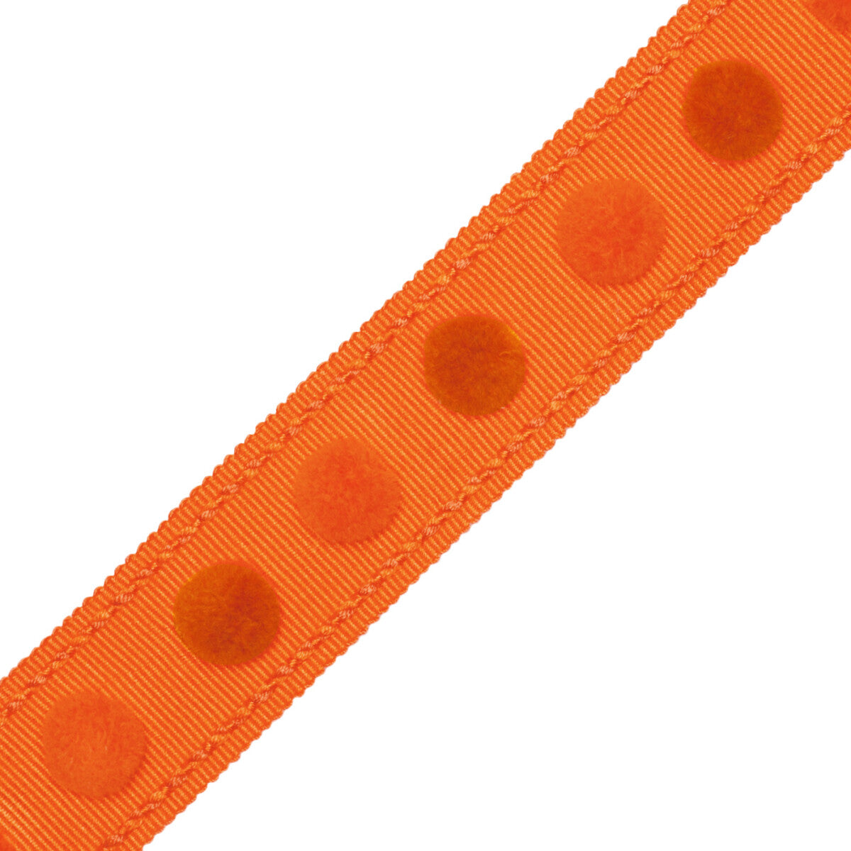 1.4" Dolce Pom Pom Border Trim by Samuel & Sons in Orange Float