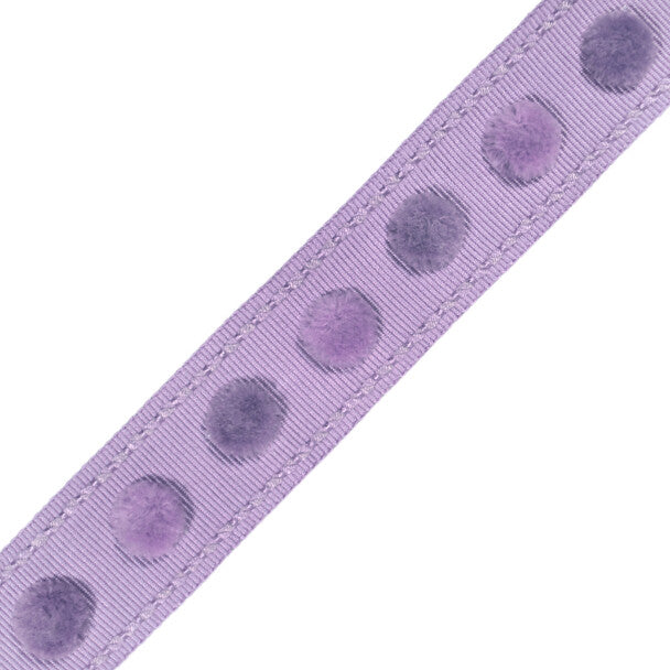 1.4" Dolce Pom Pom Border Trim by Samuel & Sons in Sugarplum