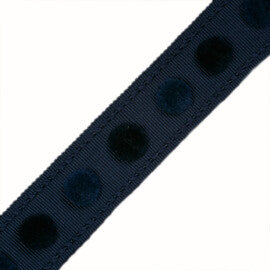 1.4" Dolce Pom Pom Border Trim by Samuel & Sons in Blueberry Pie