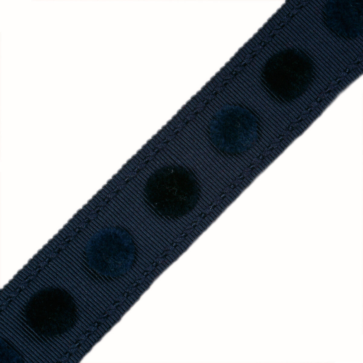 1.4" Dolce Pom Pom Border Trim by Samuel & Sons in Blueberry Pie