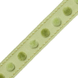 1.4" Dolce Pom Pom Border Trim by Samuel & Sons in Key Lime Pie