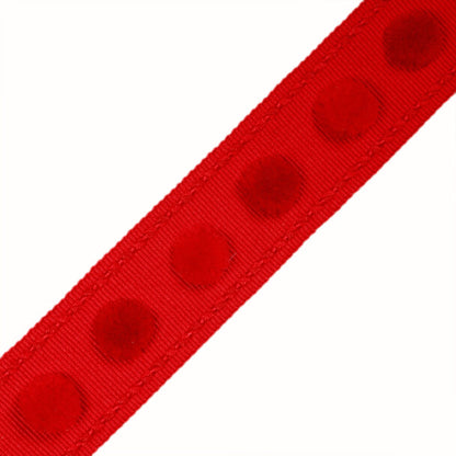 1.4" Dolce Pom Pom Border Trim by Samuel & Sons in Candy Apple