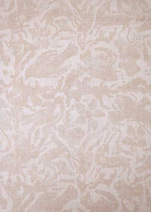 Antelope & Flower Fabric by Rose Cumming in Khaki