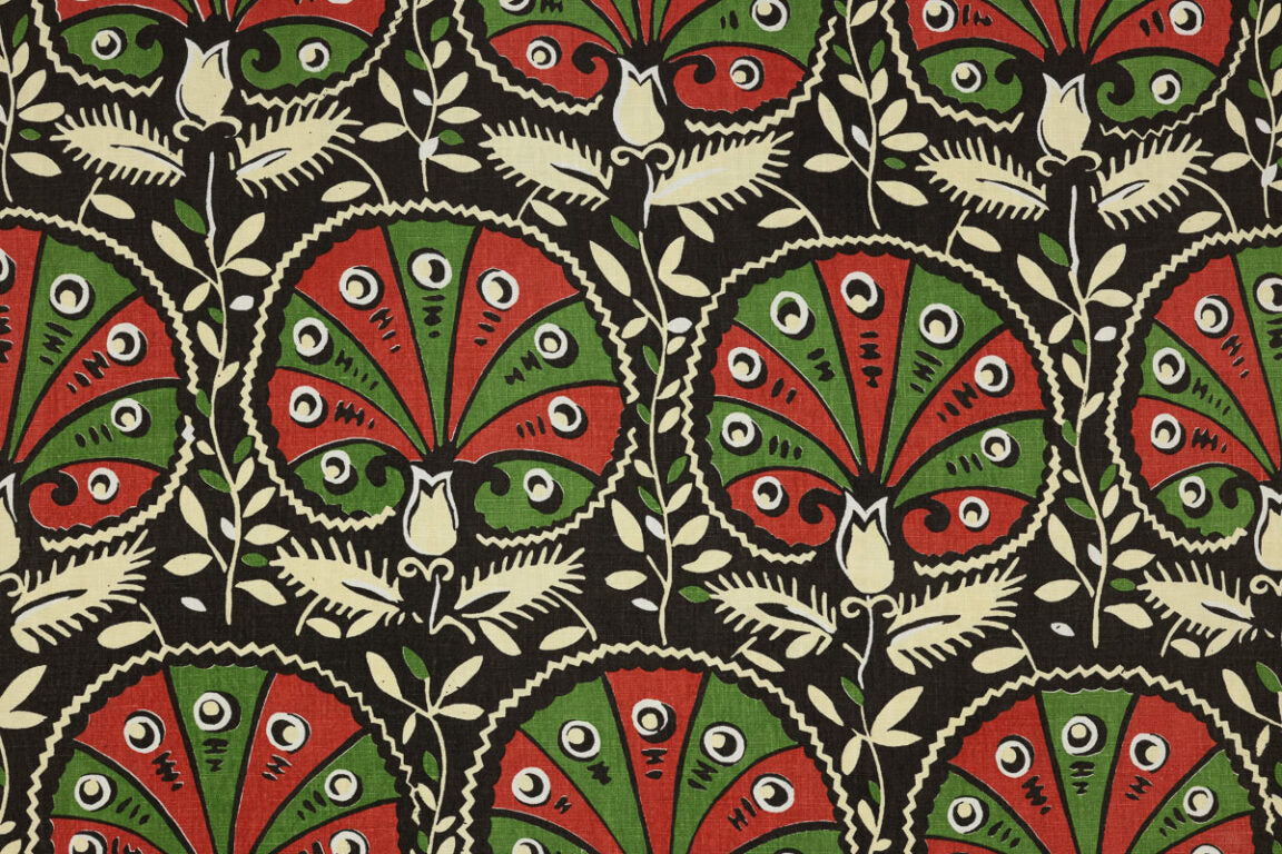 Valentina Fabric by Raoul Textiles in Ebony