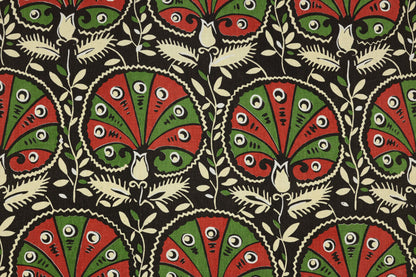 Valentina Fabric by Raoul Textiles in Ebony