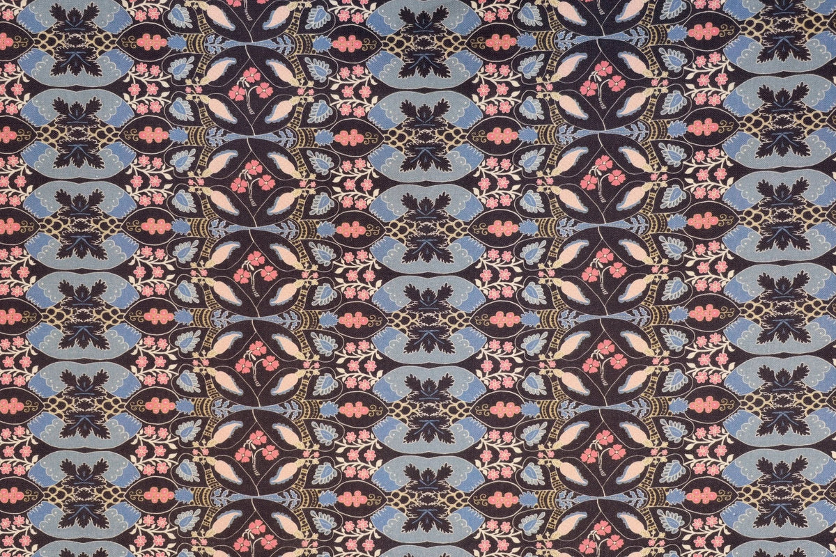 Kaleidoscope Fabric by Betsy Textiles in Noir