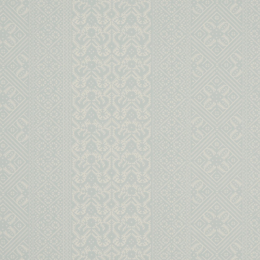 Ottoman Stripe Wallpaper by George Spencer Designs in Celeste