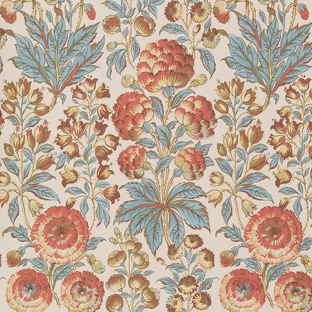 Isle Flower Wallpaper by Jasper in Blue Coral