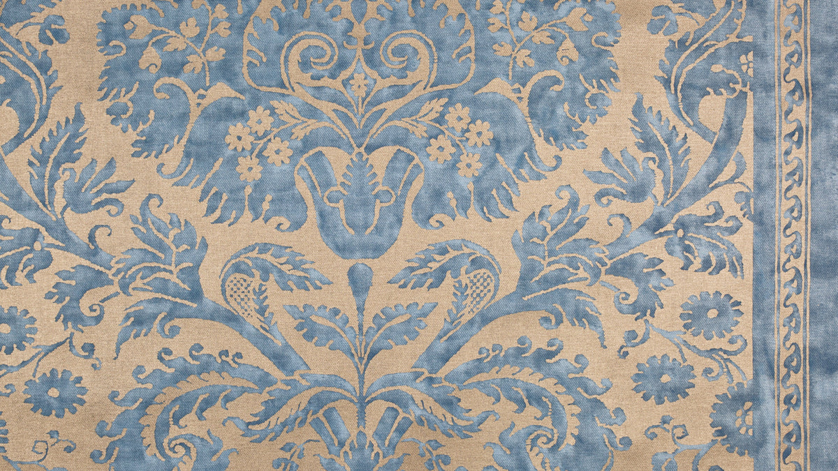Demedici Blue & silvery gold texture