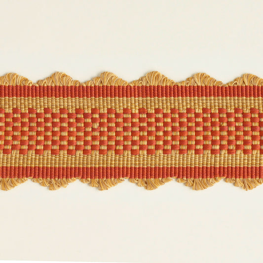 506 Check Braid Trim by George Spencer Designs in Terracotta