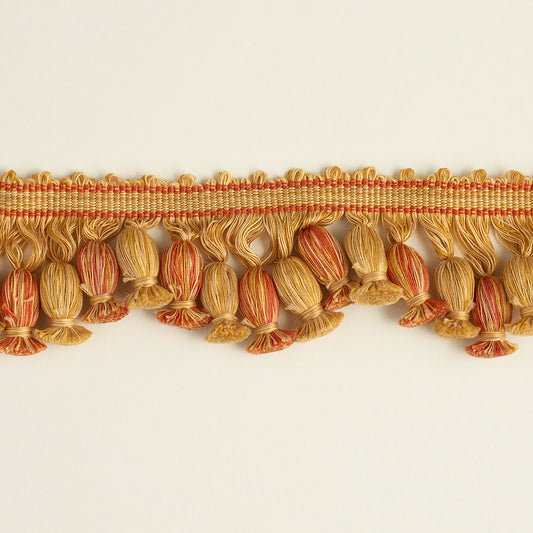 514 Onion Fringe Trim by George Spencer Designs in Terracotta