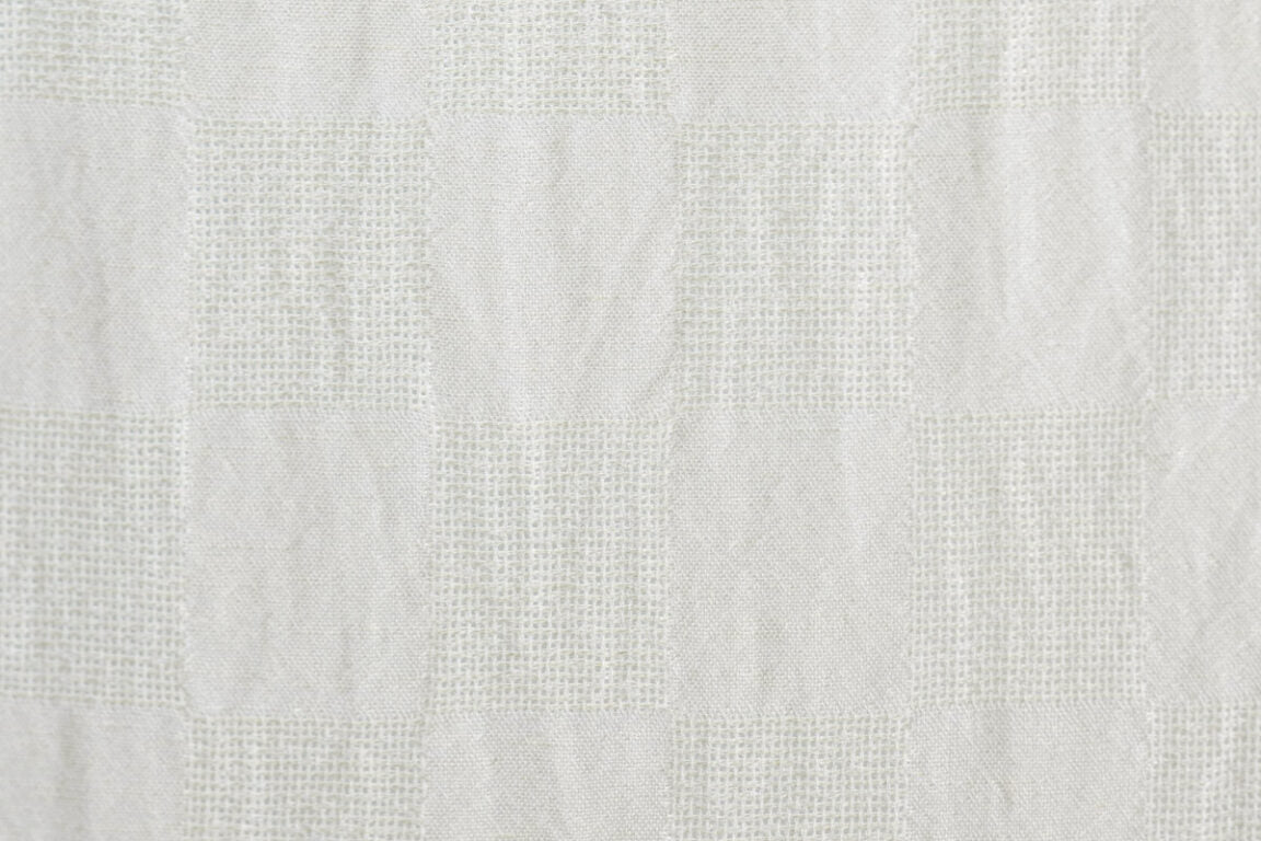 Checkerboard Sheer Fabric by Raoul Textiles in White