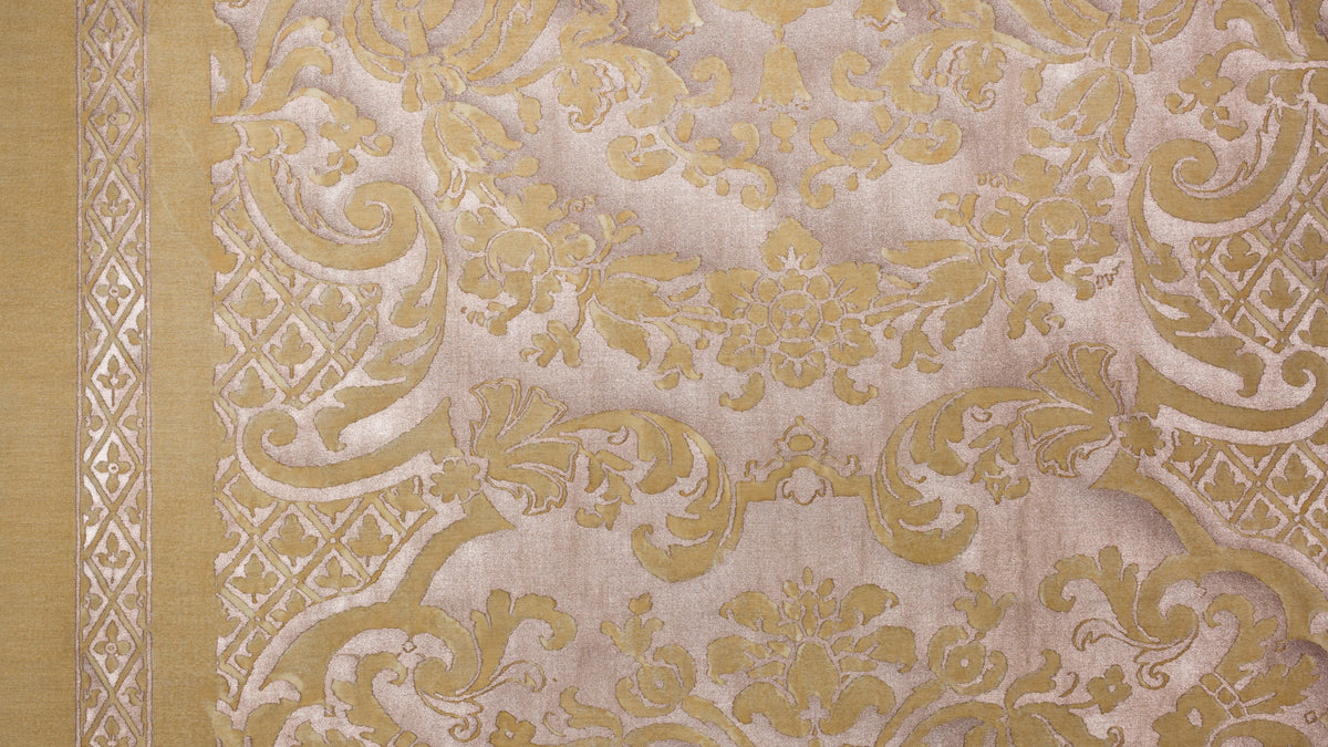 Carnavalet Avocado green & silvery gold