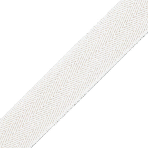 1.5" Printemps Chevron Border Trim by Samuel & Sons in Flax