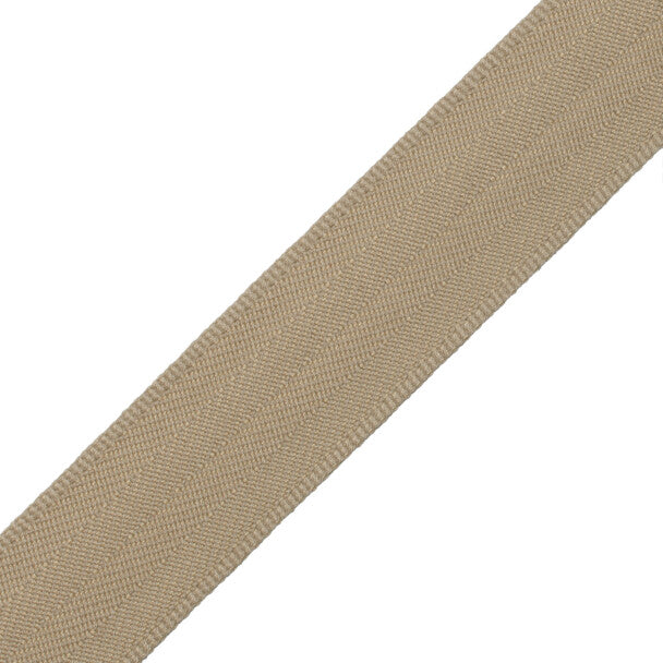 1.5" Printemps Chevron Border Trim by Samuel & Sons in Greige