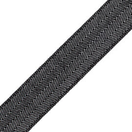 1.5" Printemps Chevron Border Trim by Samuel & Sons in Zebra